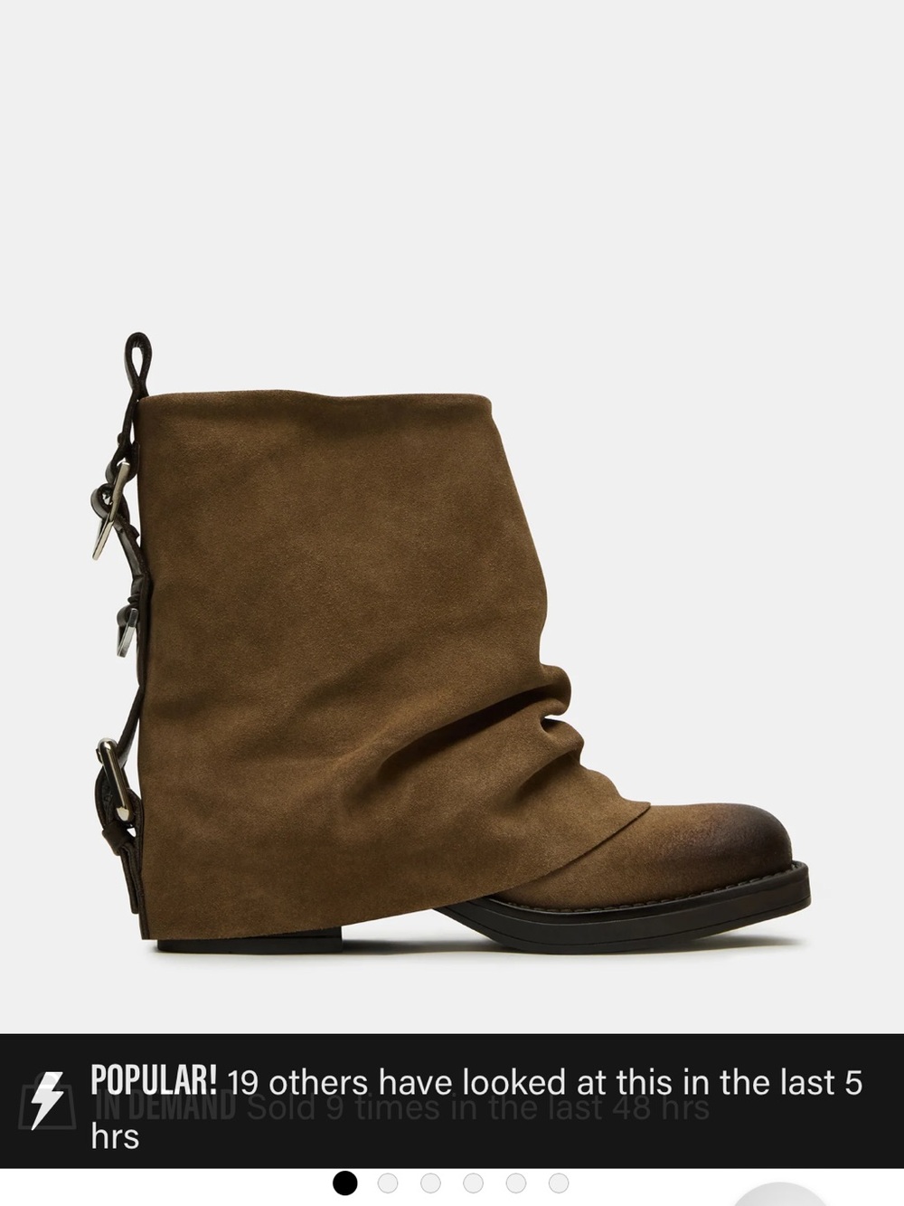 Steve Madden Brown Suede Slouch Boots Size 7.5 NWT in Box
